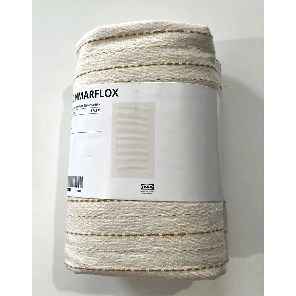 IKEA SOMMARFLOX Beige & Yellow Textured Tablecloth 57
